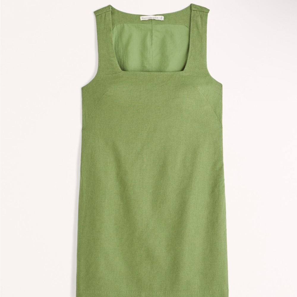 NWT Abercrombie Linen-Blend Wide Strap Mini Dress